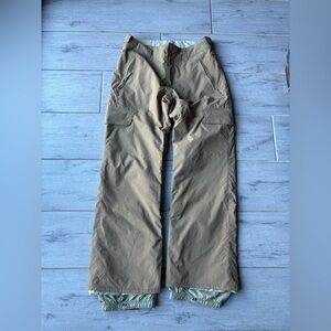 Y2K QUICKSILVER SNOWBOARDING BEIGE PANTS ADJUSTABLE WAIST